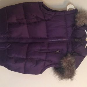 Puffer purple vest.